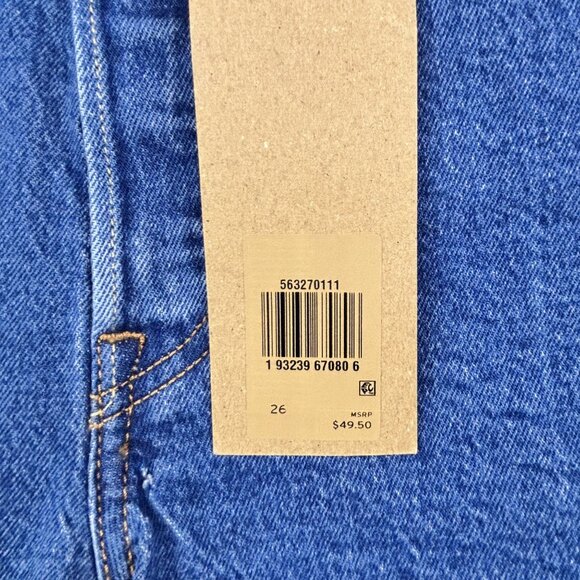 Levis 501 Womens High-Rise Denim Shorts Size 26 Frayed Hem Classic Blue Wash. - Picture 7 of 13